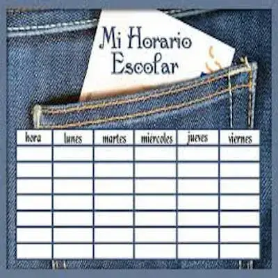 10 modelos de horario escolar para imprimir