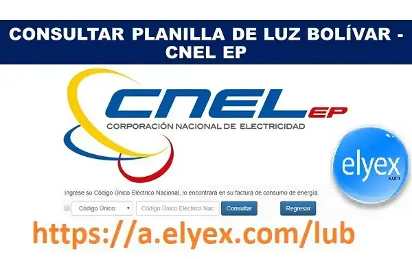 Consultar planilla de luz CNEL Bolivar Ecuador