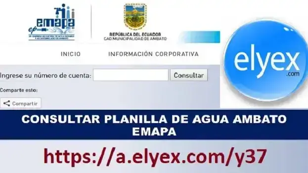 Consultar planilla de agua Ambato – EMAPA