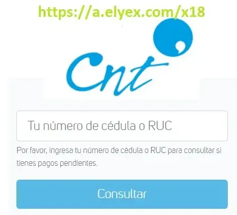 CNT Planilla: Consulta pago Planillas Teléfonicas (por nombre, cédula o RUC)