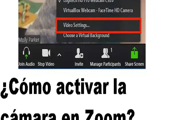 ¿Cómo activar la cámara en Zoom?