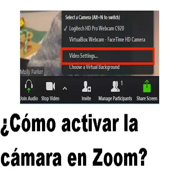 ¿Cómo activar la cámara en Zoom?