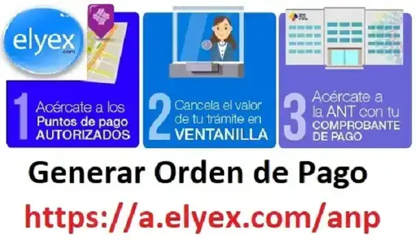 Generar e imprimir orden de pago ANT