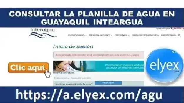 Consultar planilla de agua Interagua por internet