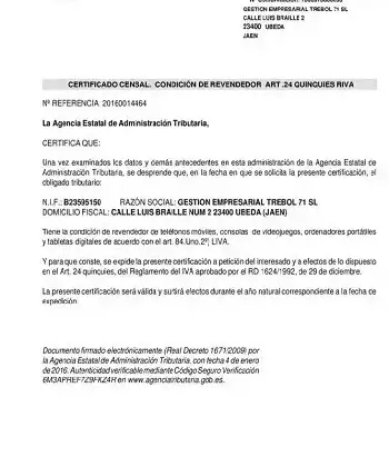 Cómo solicitar un Certificado Revendedor en España