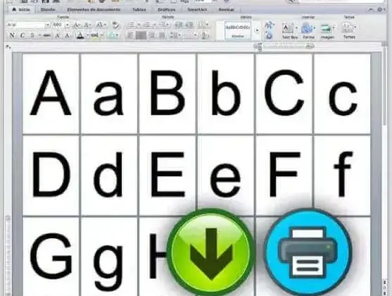 Moldes de Letras Grandes para Imprimir y Recortar Word y PDF