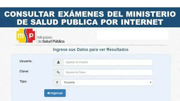 Consultar Exámenes del Ministerio de Salud Publica por Internet