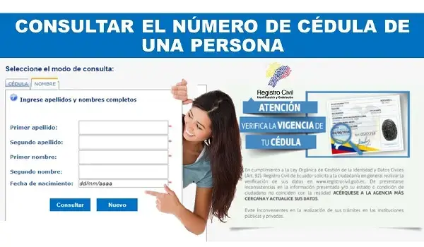 Consultar número de cédula por nombre y apellido