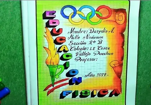 Carátulas de Educación Física para cuadernos de primaria y secundaria