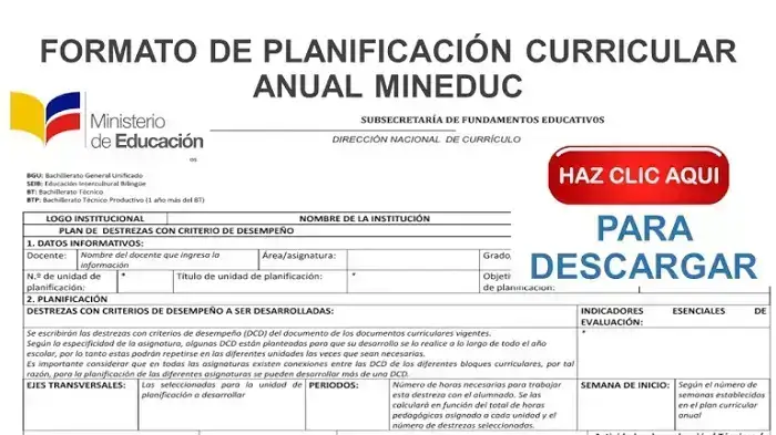 Formato de Planificación Curricular Anual