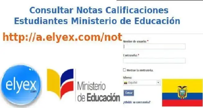 Consultar Notas Calificaciones Estudiantes Ministerio de Educación www.educarecuador .gob.ec usuario