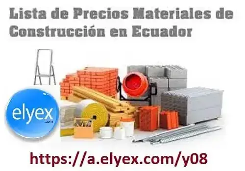 Lista de Precios Materiales de Construcción en Ecuador