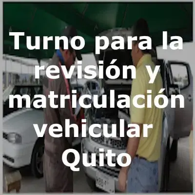 Turno para la revisión y matriculación vehicular – Quito