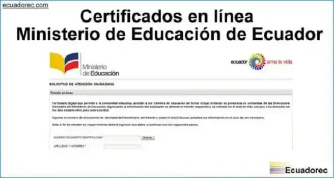 Certificados Ministerio de Educación de Ecuador en línea