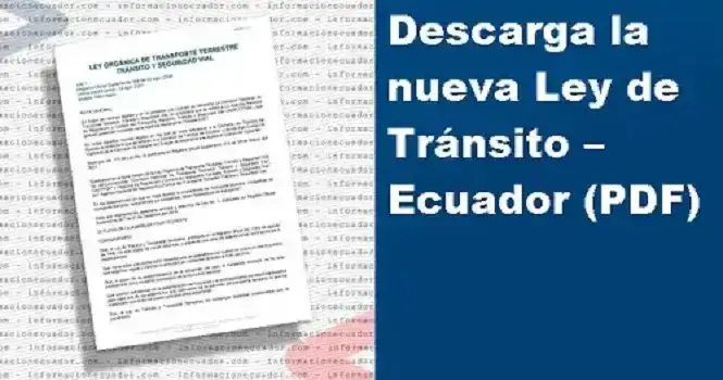 Descarga la nueva Ley de Tránsito Ecuador (PDF)