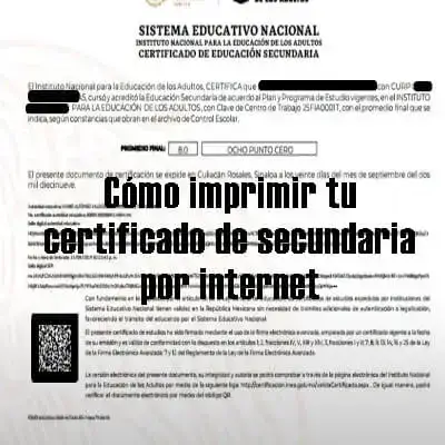 Cómo imprimir tu certificado de secundaria por internet
