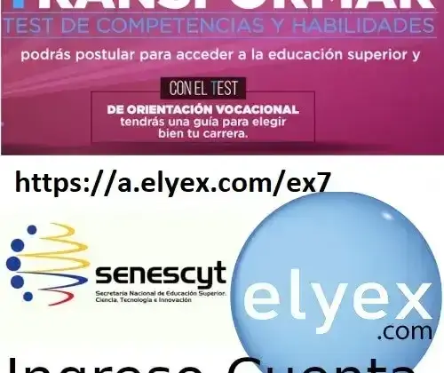 Ingreso Cuenta Transformar Senescyt EAES Examen Acceso Educación Superior
