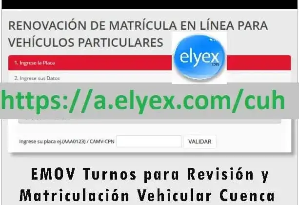 Turnos para Revisión y Matriculación Vehicular Cuenca