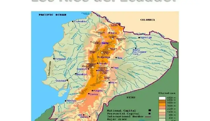 Los Ríos del Ecuador mapa, nombres y características