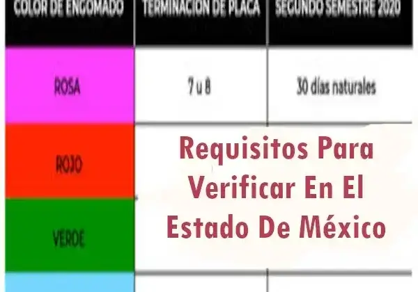 Requisitos para verificar en el Estado De México