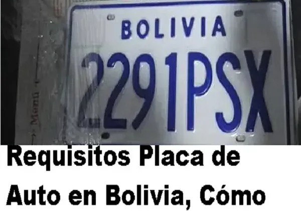 Requisitos Placa de Auto en Bolivia cómo obtenerla