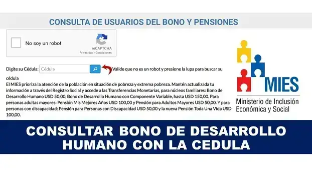 Consultar bono desarrollo humano por cédula Ecuador