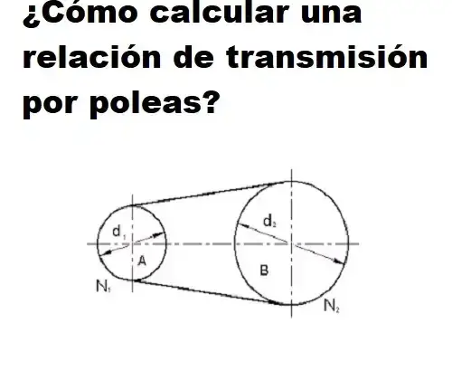¿Cómo calcular una relación de transmisión por poleas?