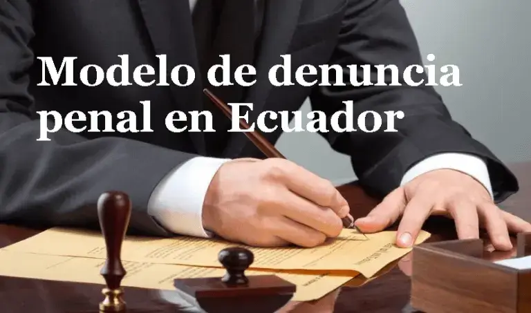 Modelo de denuncia penal en Ecuador