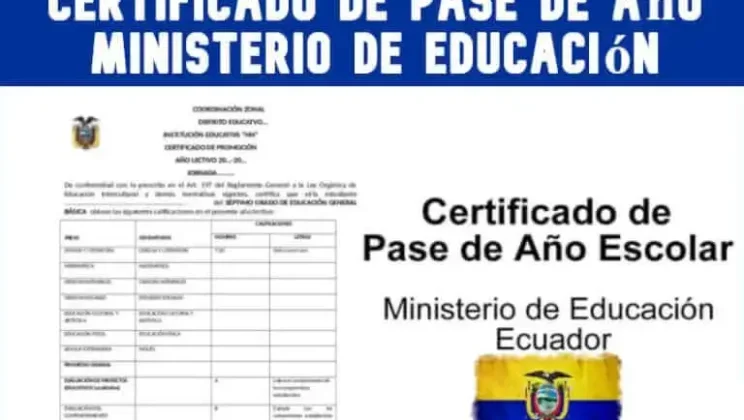Certificado de Pase de Año Escolar en Internet – Ministerio de Educación Ecuador