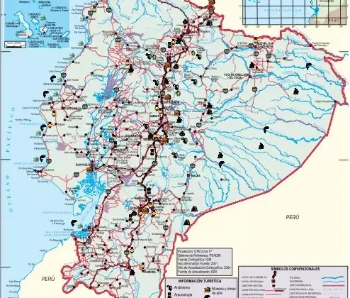 Mapa Vial del Ecuador Mapa actualizado de vías y carreteras