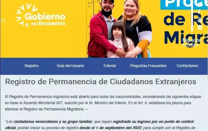 Registro Migratorio Ecuador