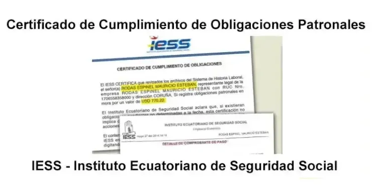 Certificado de Cumplimiento de Obligaciones Patronales IESS